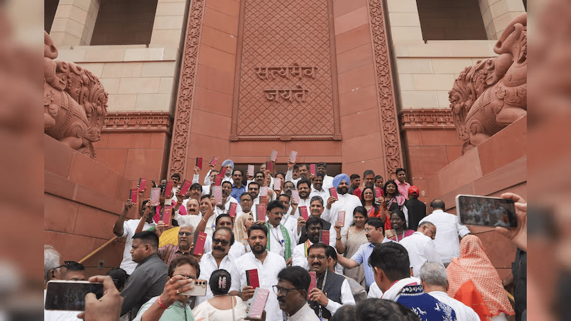 INDIA bloc's show of unity in Parliament, raise call to save Constitution